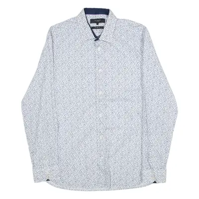 TED BAKER Slim Fit Mens Shirt Blue Long Sleeve M