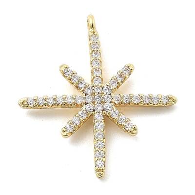Brass Micro Pave Cubic Zirconia Pendants