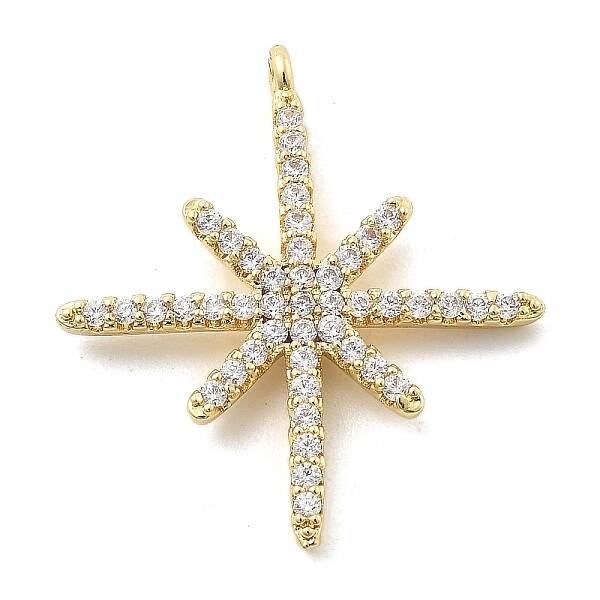 Brass Micro Pave Cubic Zirconia Pendants