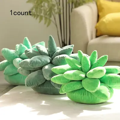 Creative Cute Succulent Plant Shaped Cushion, 1 Count Room Decor Throw Pillow, Decorative Sofa Pillow for Home Living Room Co...