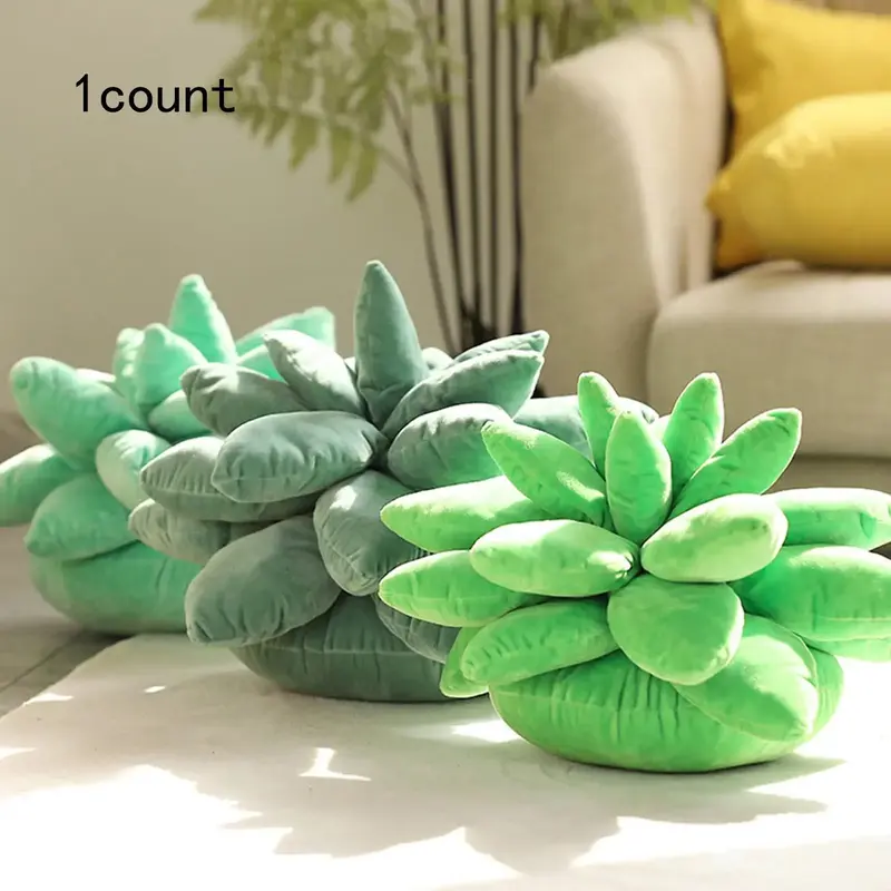 Creative Cute Succulent Plant Shaped Cushion, 1 Count Room Decor Throw Pillow, Decorative Sofa Pillow for Home Living Room Co...