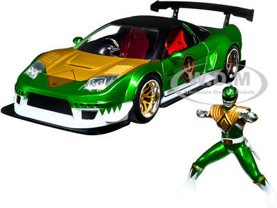 2002 Honda NSX Type-R Japan Spec RHD (Right Hand Drive) and Green Ranger Diecast Figurine \