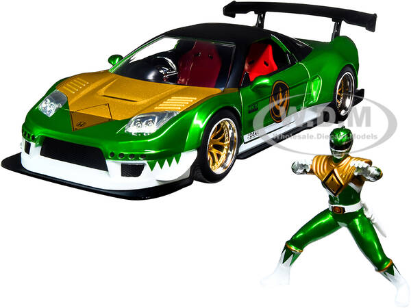 2002 Honda NSX Type-R Japan Spec RHD (Right Hand Drive) and Green Ranger Diecast Figurine \