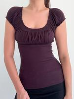 Women's Solid Color U Neck Tee, Casual Short Sleeve T-shirt, Elegant Classy Tops, Ladies Summer Clothes for Daily Wear