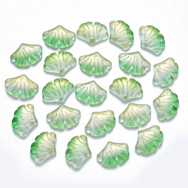 Two Tone Transparent Spray Painted Glass Pendants