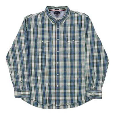 Tommy Hilfiger Checked Shirt - XL Blue Cotton