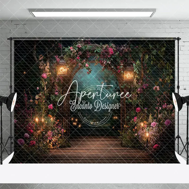 Aperturee Lighted Romantic Floral Arch Plant Wedding Backdrop, 3X2FT(1MX0.6M), 14 USD, wedding backdrops, ENHD2J18-M