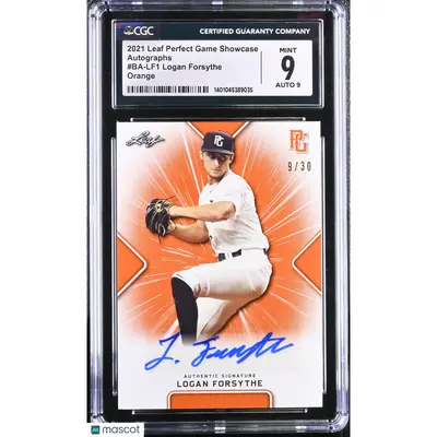 Logan Forsythe CGC 2021 Perfect Game Showcase #BA LF1 Orange Auto 9/30 9