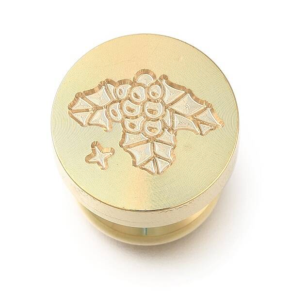 Christmas Golden Tone Wax Seal Brass Stamp Heads