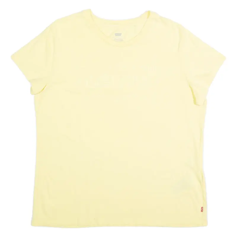LEVI'S Womens T-Shirt Yellow L
