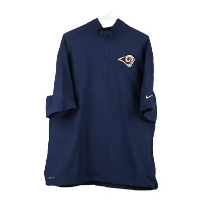 St. Louis Rams Nike 1/4 Zip - Large Blue Polyester