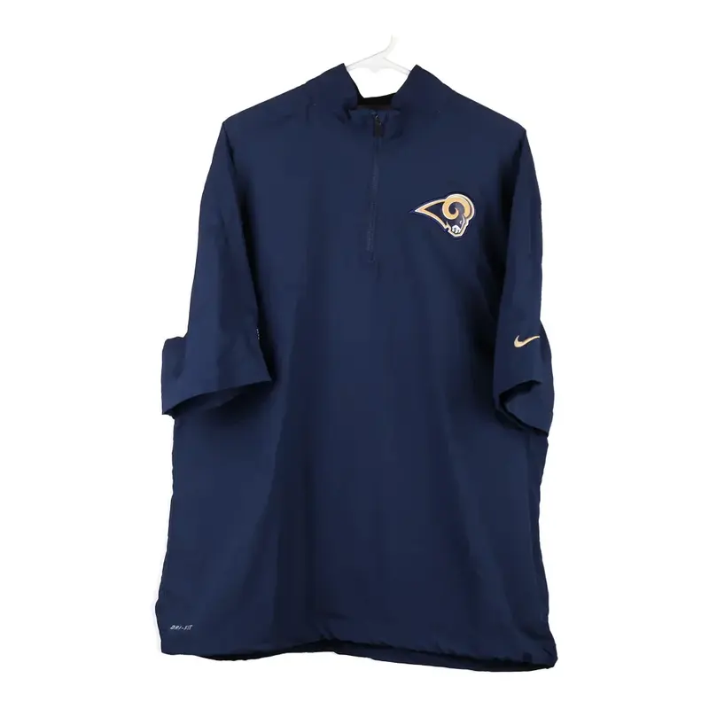 St. Louis Rams Nike 1/4 Zip - Large Blue Polyester