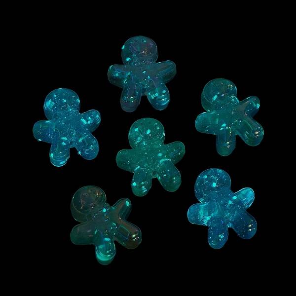 Luminous UV Plating Rainbow Iridescent Acrylic Beads