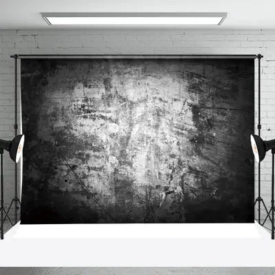 Black And White Brushed Wall Textured Photo Backdrop - Aperturee