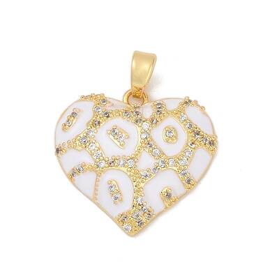 Brass Micro Pave Cubic Zirconia Pendants