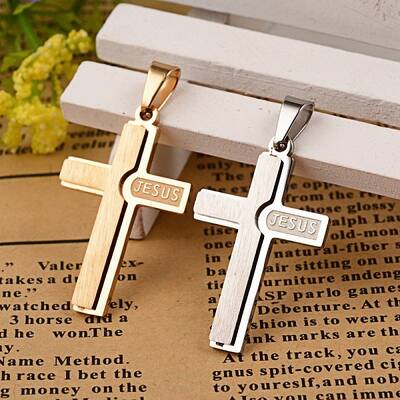 Latin Cross 304 Stainless Steel Pendants