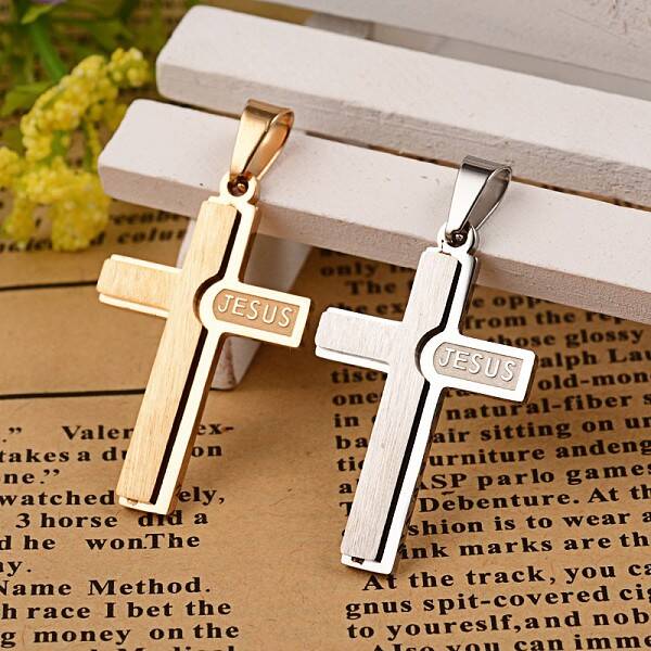 Latin Cross 304 Stainless Steel Pendants
