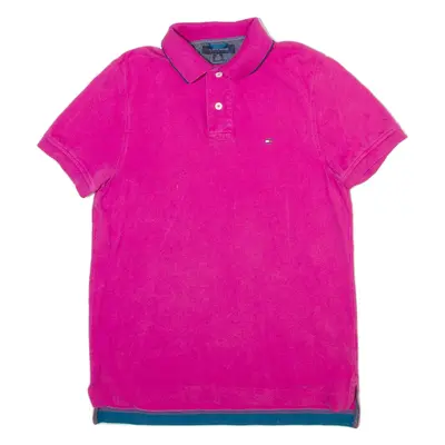 TOMMY HILFIGER Slim Fit Mens Polo Shirt Pink S
