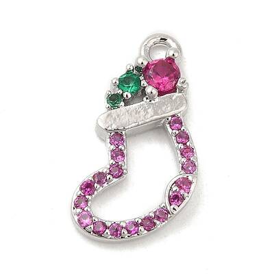 Rack Plating Brass Pave Cubic Zirconia Pendants