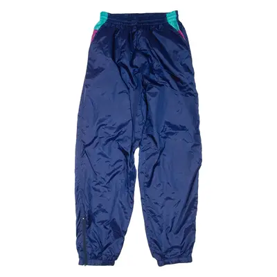 Shell Mens Track Pants Blue 90s Nylon Tapered L W30 L31