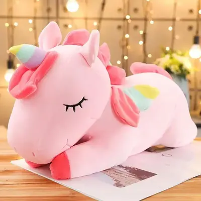 Adorable Unicorn Plush Stuffed Toy, Super Soft Cartoon Pillow Plush Toy for Gift, Cartoon Unicorn Throw Pillow Car Home Ornam...