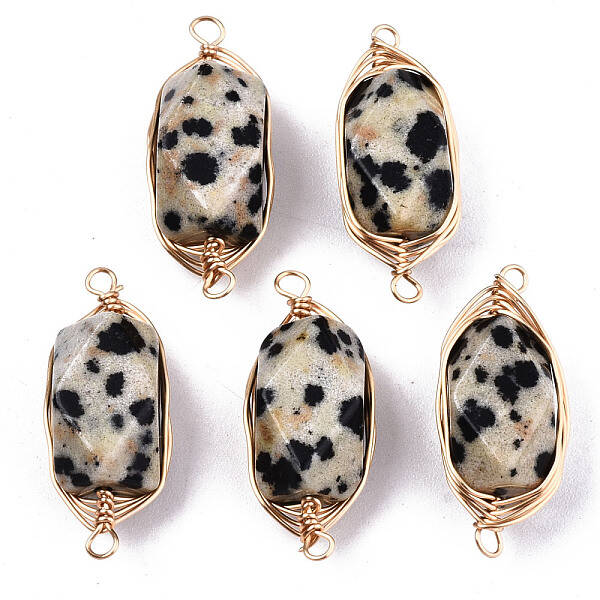 Natural Dalmatian Jasper Links/Connectors