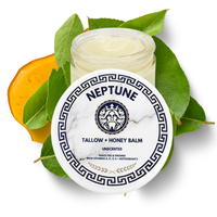 Neptune Tallow & Honey Anti-Aging Balm - With Manuka Honey, Grass Fed/Finished with Vitamins A, K, D, & E, Cold Pressed Extra...