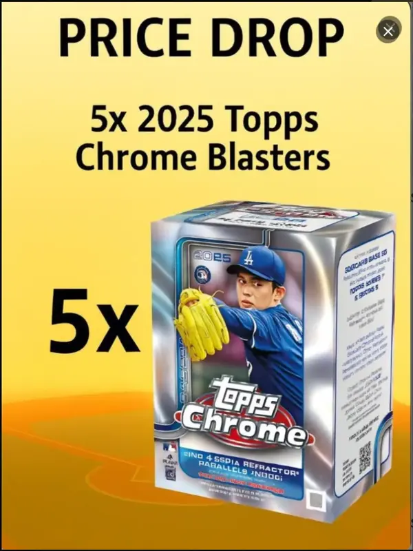 9/4 Price Drop #2 - 3x 2025 Topps Chrome Mega Boxes