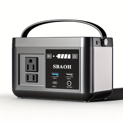 Portable Power Station Battery, With Solar Generator For Travel And Camping