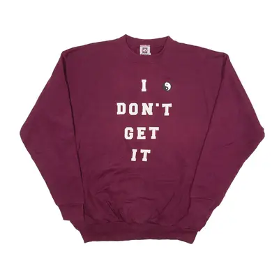 FRANKLIN SPORTS I Don't Get It Sweatshirt Maroon Womens M