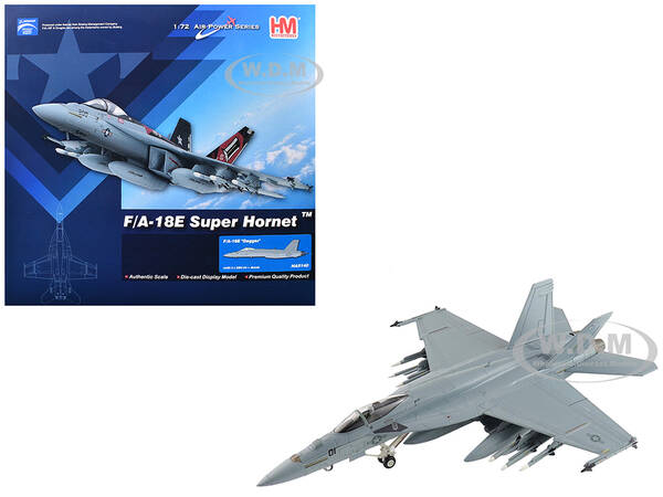 Boeing F/A-18E Super Hornet Fighter Aircraft Dagger United States Navy Air Power Series 1/72 Diecast Model by Hobby Master