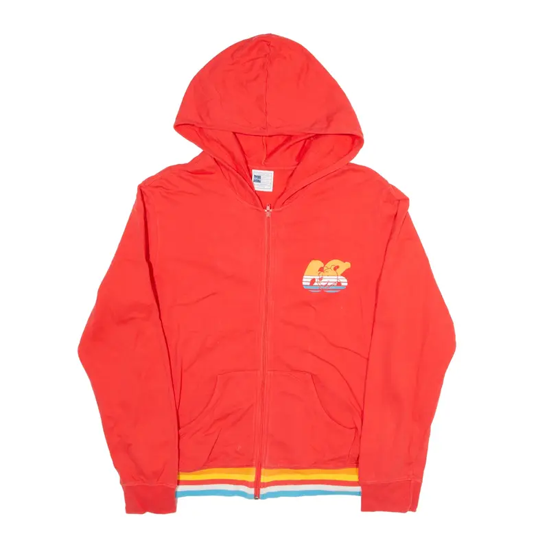 DISNEY Winnie the Pooh Hoodie Red Full Zip Girls L