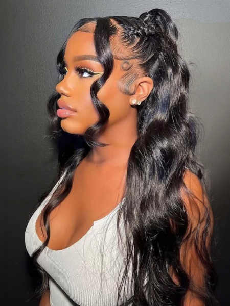 [Plus+ Exclusive] Real Ear To Ear 13x4 Pre-Cut Lace Front Body Wave Wig Super Secure Pre-Pluck & Pre-Bleached Pre-Everything ...