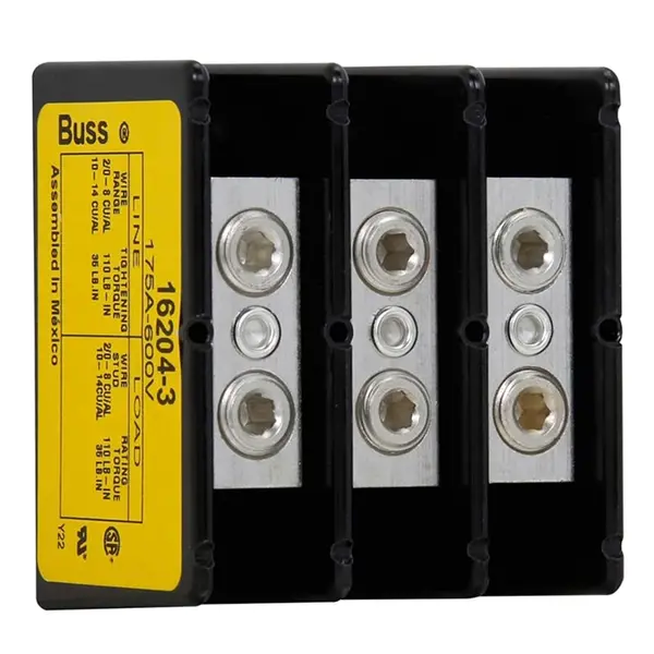 16204-3 Eaton Bussmann Series Power Splicer Block 600Vac 175 A