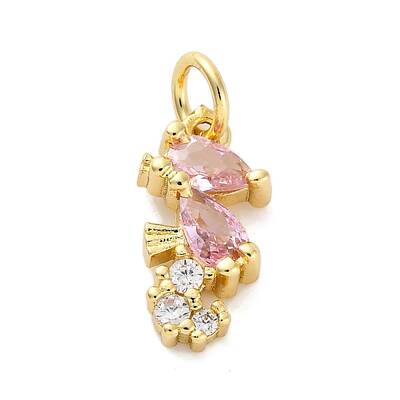 Brass Micro Pave Cubic Zirconia Pendants