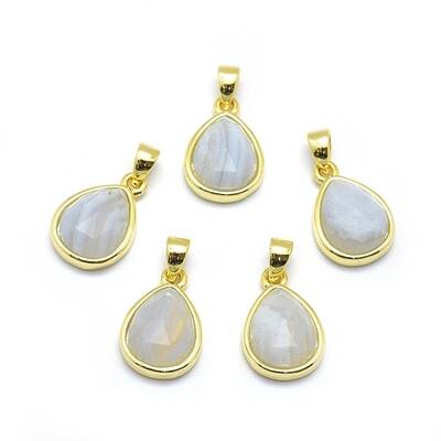 Natural Blue Lace Agate Pendants