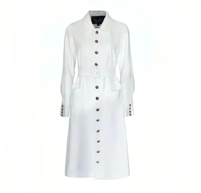 Monique White Coat | Size: Large | Color: White