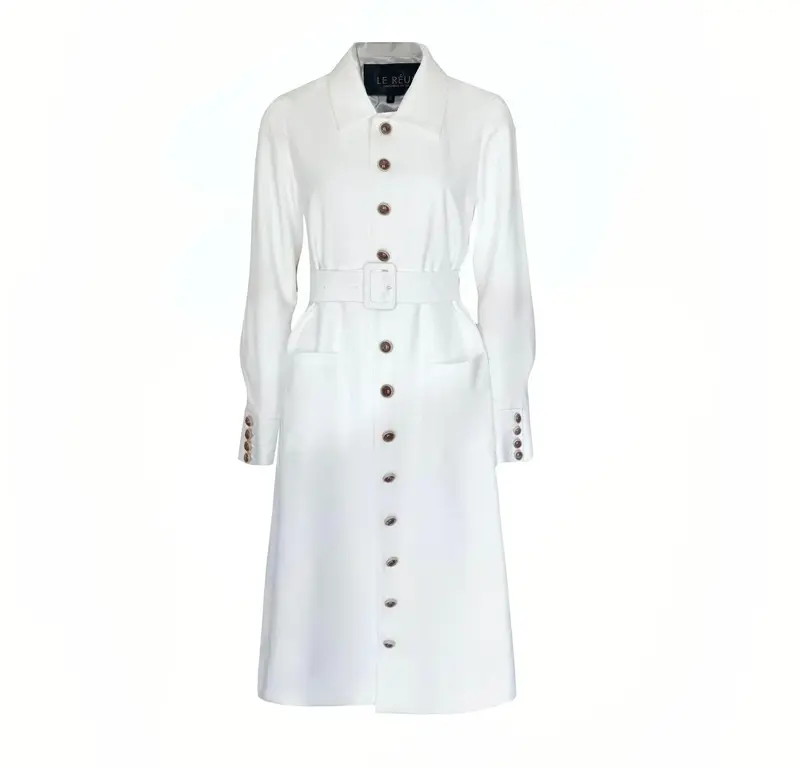 Monique White Coat | Size: Large | Color: White