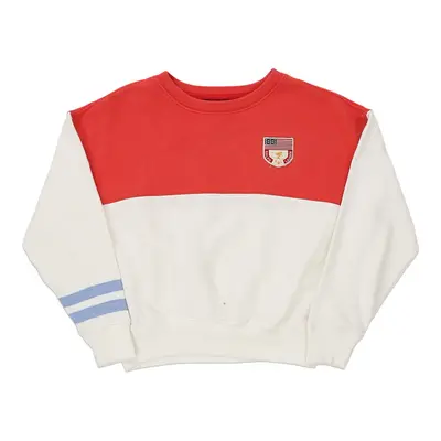 Age 8-9 Ralph Lauren Sweatshirt - Medium White Cotton Blend