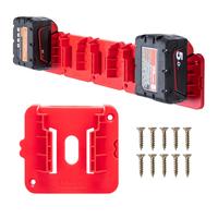 Battery Holder For Milwaukee 18V Battery, Hanging Rack With Screw For M18 Battery, Tool Organizer For Home & Office, Tool Or...