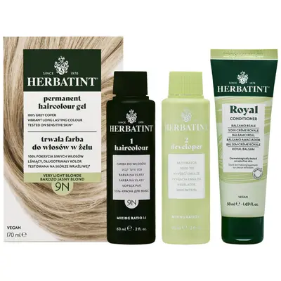 Herbatint Permanent Hair Color Gel 170ml 9N | Very Light Blonde