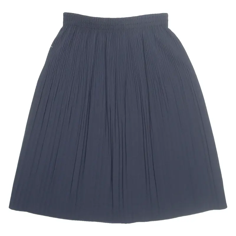 Womens Pleated Skirt Blue Midi S