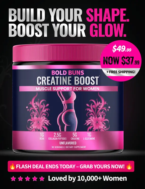 Bold Buns Creatine for Women – Build Strength, Support Skin Glow & Hair Heath, Recover Faster | 30 Servings - Unflavored