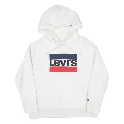 LEVI'S Mens White Hoodie L