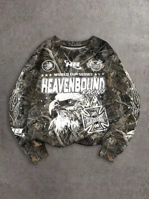 Unisex's All Over Plants Print Sweatshirt, Regular Fit Casual Long Sleeve Round Neck Pullover for Fall & Winter, Unisex's Clo...