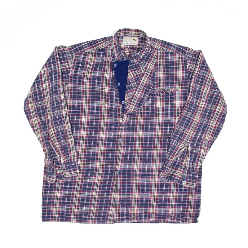 DADI Shirt Blue Check Long Sleeve Mens L