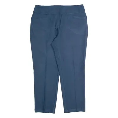 ADIDAS Womens Trousers Blue Slim Tapered W32 L25