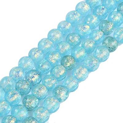 Handmade Foil Lampwork Beads Strands