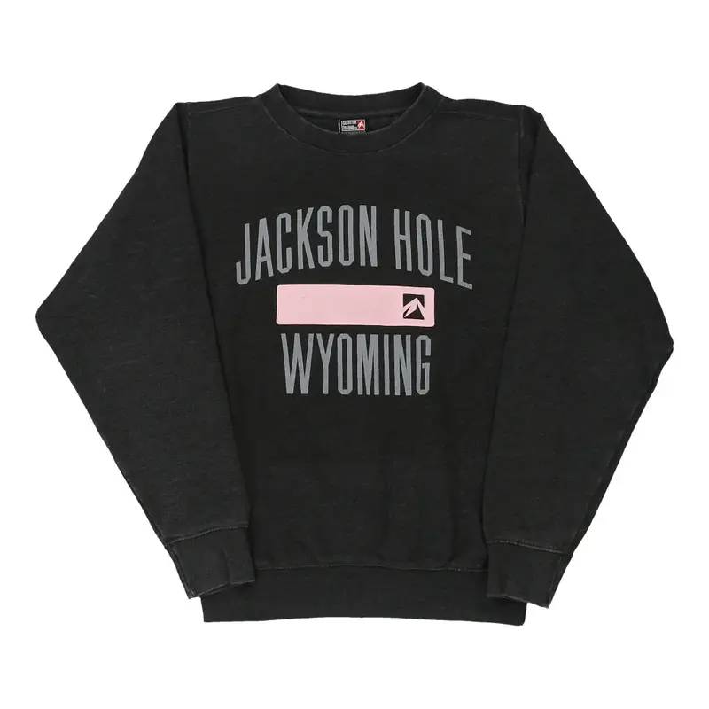 Jackson Hole Wyoming Outfitter Treading Sweatshirt - Small Black Cotton Blend