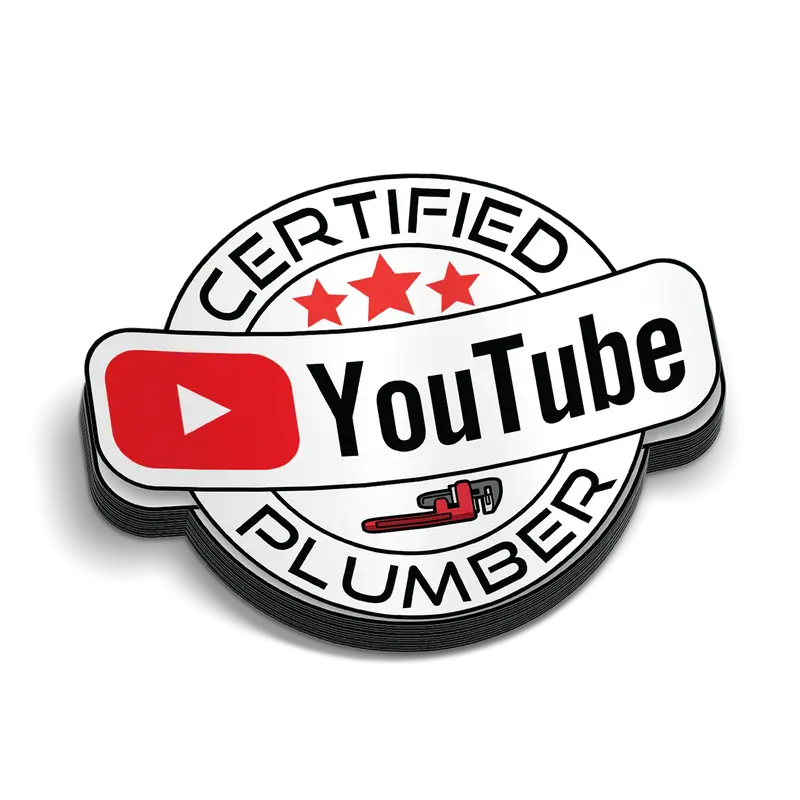 YT Plumber Hard Hat Decal